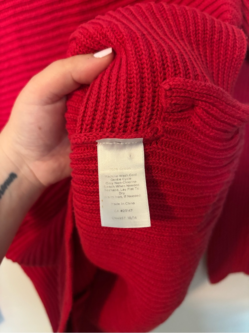 Talbots Quiet Luxury Mob Wife Aesthetic Old Money Red Knit Crewneck MP - Picture 4 of 5